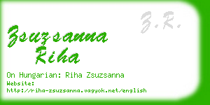 zsuzsanna riha business card